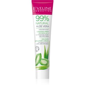 Eveline Cosmetics 99% Natural Aloe Vera nyugtató depiláló krém bikini vonal és hónalj 125 ml