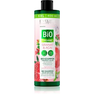 Eveline Cosmetics Bio Organic Granat & Acai regeneráló sampon festett vagy melírozott hajra 400 ml