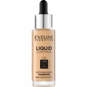 Eveline Cosmetics Liquid Control folyékony make-up pipettával árnyalat 016 Vanilla Beige 32 ml