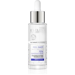 Eveline Cosmetics Serum Shot 15% Glycolic Acid bőrkisimító arcpeeling egységesíti a bőrszín tónusait 30 ml