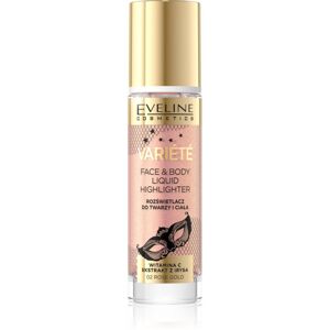 Eveline Cosmetics Variété folyékony bőrélénkítő arcra és testre árnyalat 02 Rose Gold 30 ml