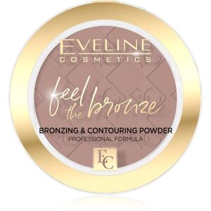 Eveline Cosmetics Feel The Bronze bronzosító és kontúrozó púder árnyalat 01 Milky Way 4 g