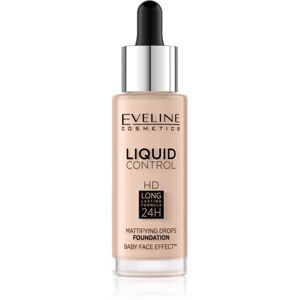 Eveline Cosmetics Liquid Control folyékony make-up pipettával árnyalat 002 Soft Porcelain 32 ml