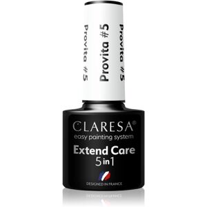 Claresa Extend Care 5 in 1 Provita bázis lakk zselés műkörömhöz regeneráló hatással árnyalat #5 5 g
