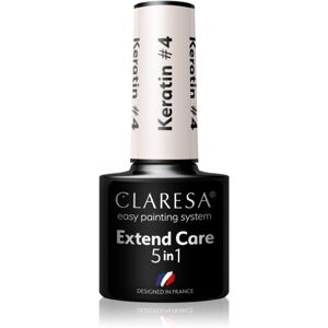 Claresa Extend Care 5 in 1 Keratin bázis lakk zselés műkörömhöz tápláló hatással árnyalat #4 5 g
