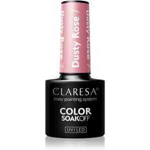 Claresa SoakOff UV/LED Color Dusty Rose géles körömlakk árnyalat 7 5 g