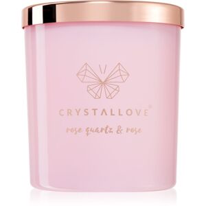 Crystallove Crystalized Scented Candle Rose Quartz & Rose illatgyertya 220 g