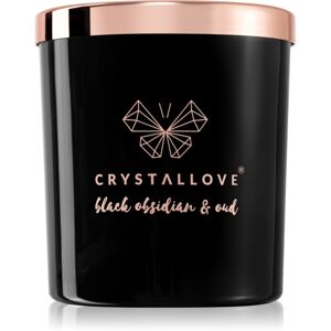 Crystallove Crystalized Scented Candle Black Obsidian & Oud illatgyertya 220 g