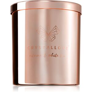 Crystallove Crystalized Scented Candle Citrine & White Tea illatgyertya 220 g