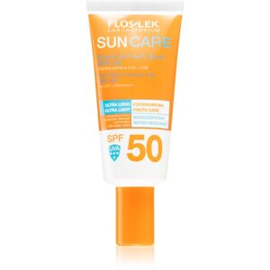FlosLek Laboratorium Sun Care Derma Anti-Spot védő géles krém az arcra SPF 50 30 ml