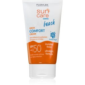 FlosLek Laboratorium Sun Care Derma Beach gyengéd védő arckrém SPF 50+ 50 ml