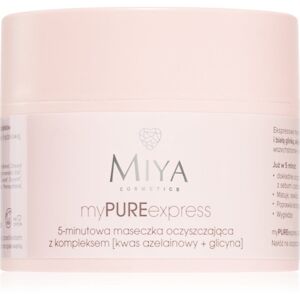 MIYA Cosmetics myPUREexpress pórusösszehúzó tisztító arcmaszk a túlzott faggyú termelődés ellen 50 g