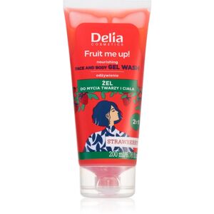 Delia Cosmetics FRUIT ME UP! tisztító gél arcra és testre STRAWBERRY 200 ml