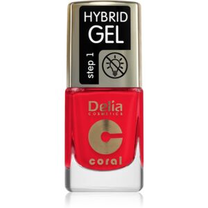 Delia Cosmetics Coral Hybrid Gel géles körömlakk UV/LED lámpa használata nélkül árnyalat 119 11 ml