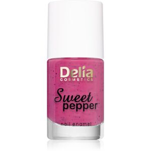 Delia Cosmetics Sweet Pepper Black Particles körömlakk árnyalat 08 Berry 11 ml