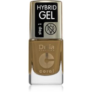 Delia Cosmetics Coral Hybrid Gel géles körömlakk UV/LED lámpa használata nélkül árnyalat 124 11 ml