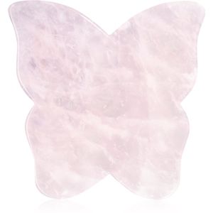 Crystallove Rose Quartz Butterfly Gua Sha masszázs szegédeszköz