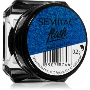Semilac Flash csillogó por körmökre árnyalat Holo Blue 691 0,2 g