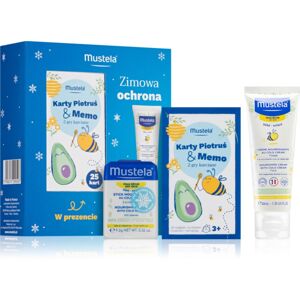Mustela Bébé Dry Skin Winter Protection ajándékszett (gyermekeknek születéstől kezdődően)