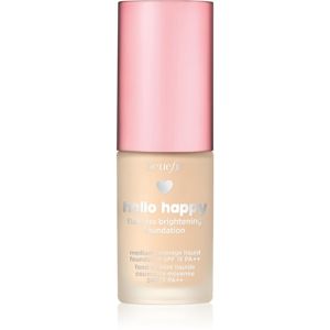 Benefit Hello Happy Flawless Brightening Foundation Mini frissítő folyékony make-up SPF 15 árnyalat 01 Fair Cool 10 ml