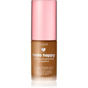 Benefit Hello Happy Flawless Brightening Foundation Mini frissítő folyékony make-up SPF 15 árnyalat 09 Deep Neutral 10 ml