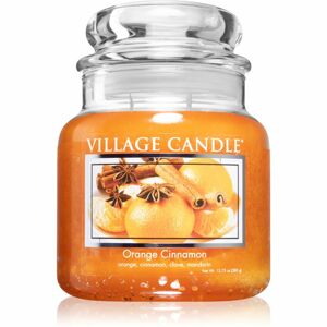 Village Candle Orange Cinnamon illatgyertya (Glass Lid) 396 g
