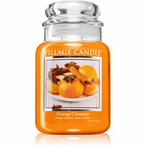 Village Candle Orange Cinnamon illatgyertya (Glass Lid) 602 g