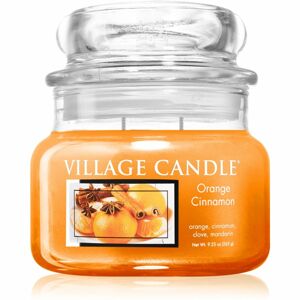 Village Candle Orange Cinnamon illatgyertya (Glass Lid) 262 g