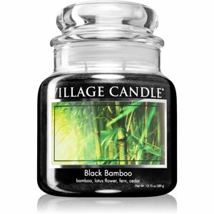 Village Candle Black Bamboo illatgyertya (Glass Lid) 389 g