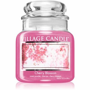 Village Candle Cherry Blossom illatgyertya (Glass Lid) 389 g