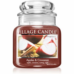 Village Candle Apples & Cinnamon illatgyertya (Glass Lid) 389 g