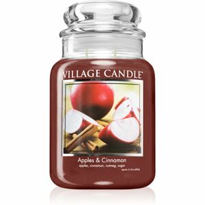 Village Candle Apples & Cinnamon illatgyertya (Glass Lid) 602 g