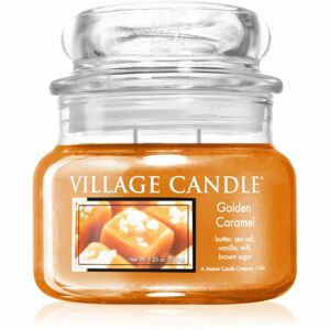 Village Candle Golden Caramel illatgyertya (Glass Lid) 262 g
