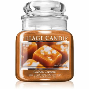 Village Candle Golden Caramel illatgyertya (Glass Lid) 389 g