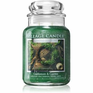 Village Candle Cardamom & Cypress illatgyertya (Glass Lid) 602 g