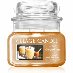Village Candle Salted Caramel Latte illatgyertya (Glass Lid) 262 g