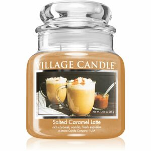 Village Candle Salted Caramel Latte illatgyertya (Glass Lid) 389 g
