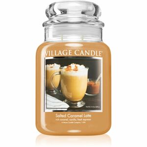 Village Candle Salted Caramel Latte illatgyertya (Glass Lid) 602 g