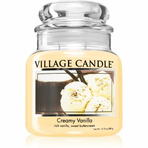 Village Candle Creamy Vanilla illatgyertya (Glass Lid) 389 g