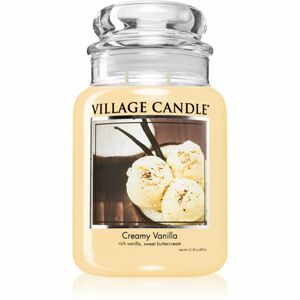 Village Candle Creamy Vanilla illatgyertya (Glass Lid) 602 g