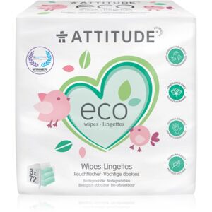 Attitude Eco nedves törlőkendők illatmentes 3x72 db