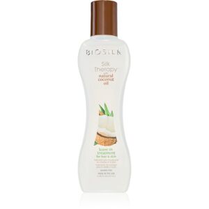 Biosilk Silk Therapy Natural Coconut Oil öblítést nem igénylő hidratáló ápolás haj és test 67 ml