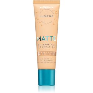 Lumene Matte Oil-Control fluid make-up kombinált és zsíros bőrre árnyalat 4 Warm Honey 30 ml