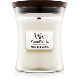 Woodwick White Tea & Jasmine illatgyertya fa kanóccal 275 g