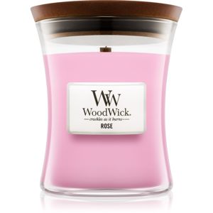Woodwick Rose illatos gyertya fa kanóccal
