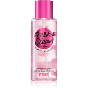 Victoria's Secret PINK Fresh & Clean Shimmer parfümözött spray a testre csillámporral hölgyeknek 250 ml