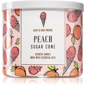 Bath & Body Works Peach Sugar Cone illatos gyertya 411 g