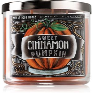 Bath & Body Works Sweet Cinnamon Pumpkin illatos gyertya esszenciális olajokkal II. 411 g