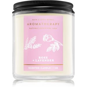 Bath & Body Works Aromatherapy Rose & Lavender illatos gyertya 198 g
