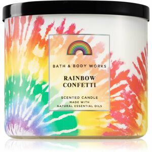 Bath & Body Works Rainbow Confett illatgyertya 411 g